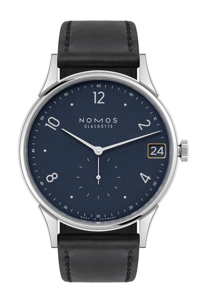 Nomos Glashütte Minimatik date 39 blue