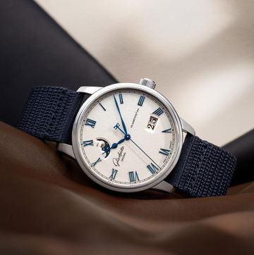 Glashütte Original Senator Excellence Panorama Date Moon Phase Frosted Silver