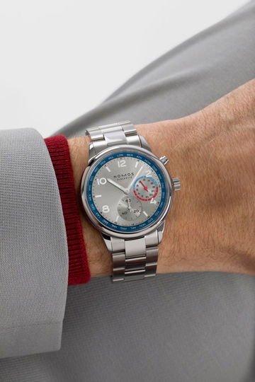 Nomos Glashütte Club Sport neomatik Worldtimer silver