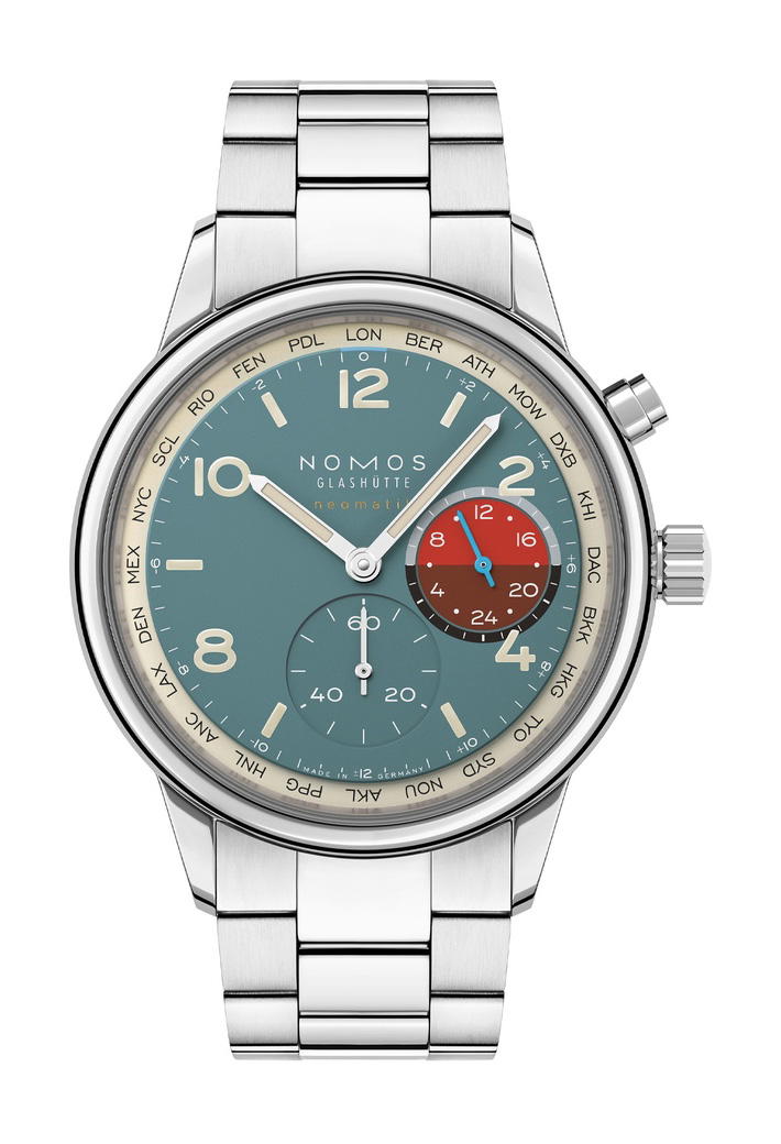 Nomos Glashütte Club Sport neomatik Worldtimer Glacier