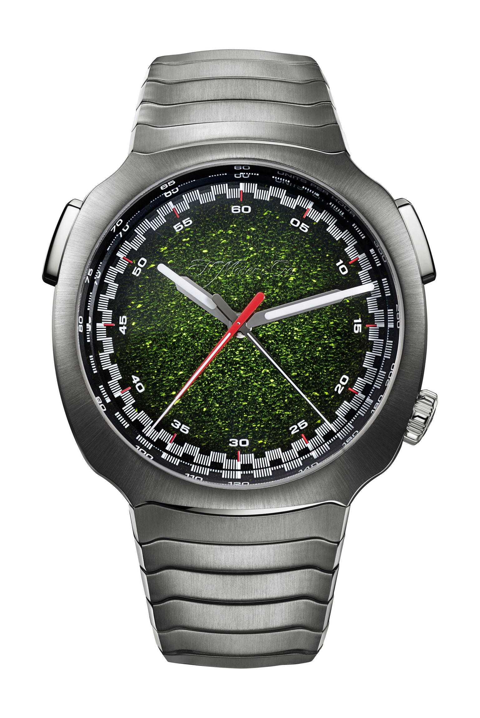 H. Moser & Cie Streamliner Flyback Chronograph Automatic Matrix Green Fumé