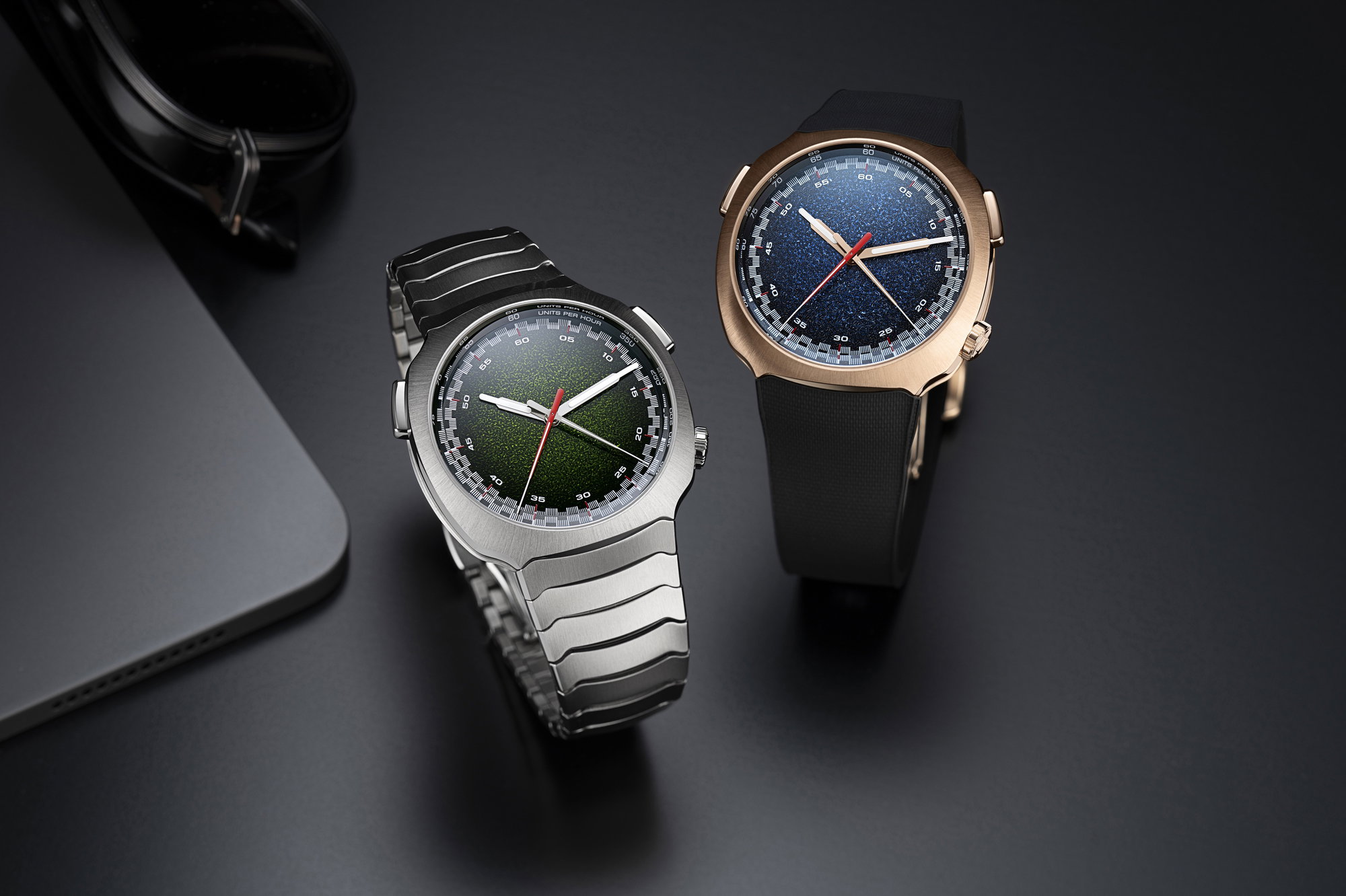 H. Moser & Cie Streamliner Flyback Chronograph Automatic Matrix Green Fumé