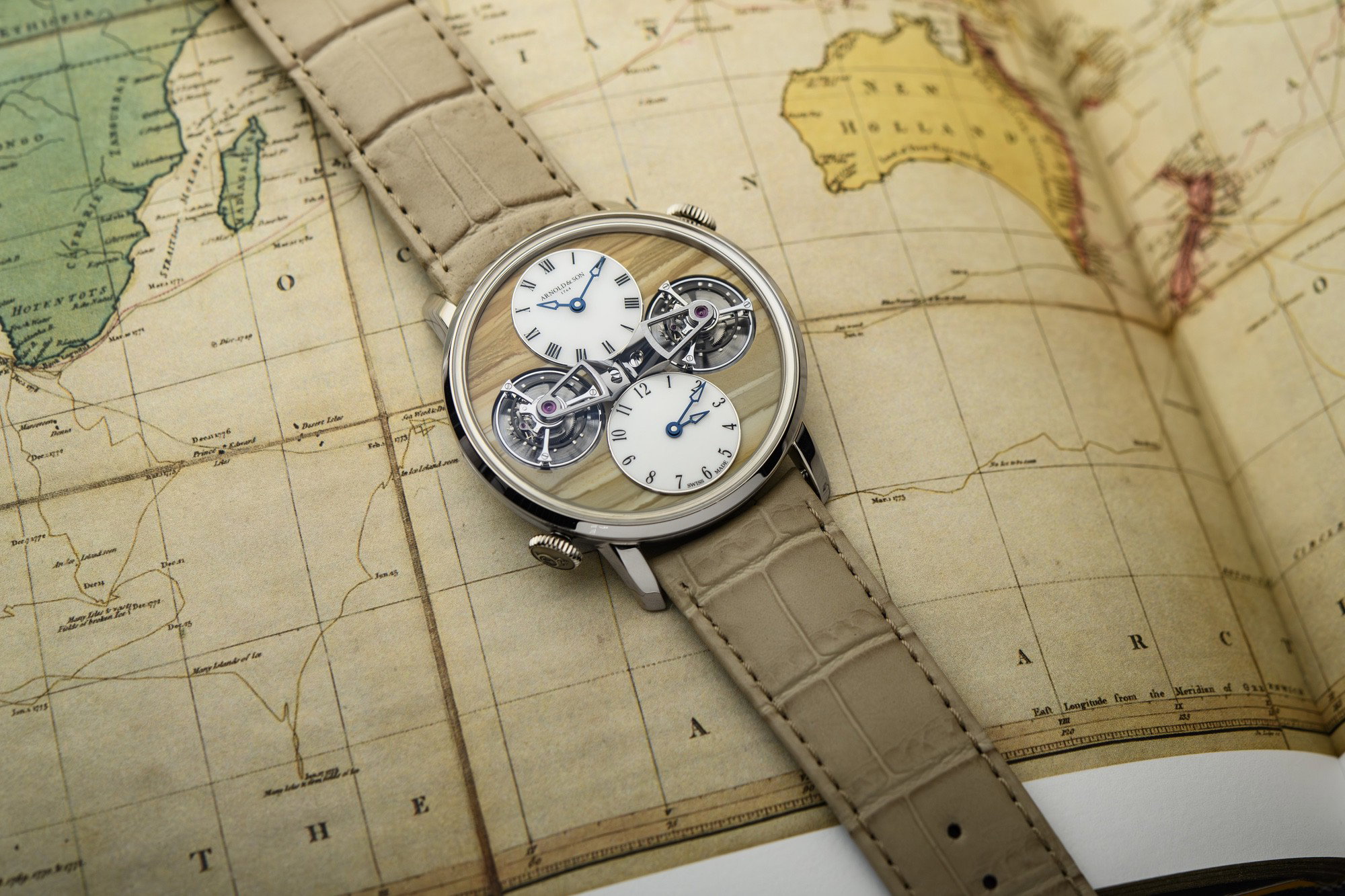 Arnold & Son Double Tourbillon White Gold X Chronopassion « Landscape »