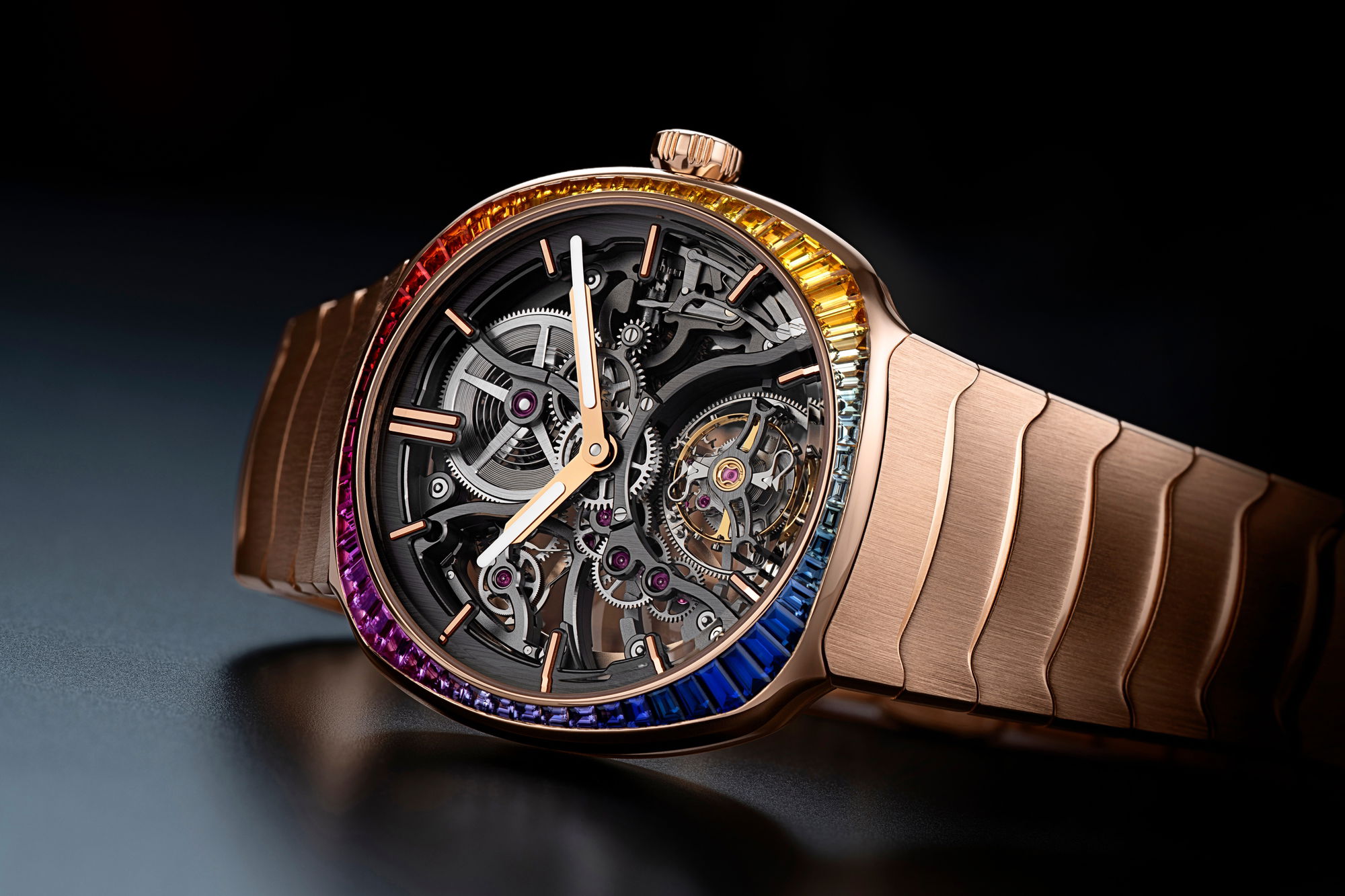 H. Moser &amp; Cie Streamliner Tourbillon Skeleton Rainbow