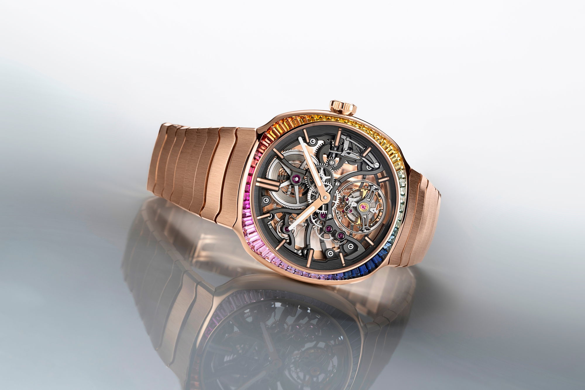 H. Moser &amp; Cie Streamliner Tourbillon Skeleton Rainbow