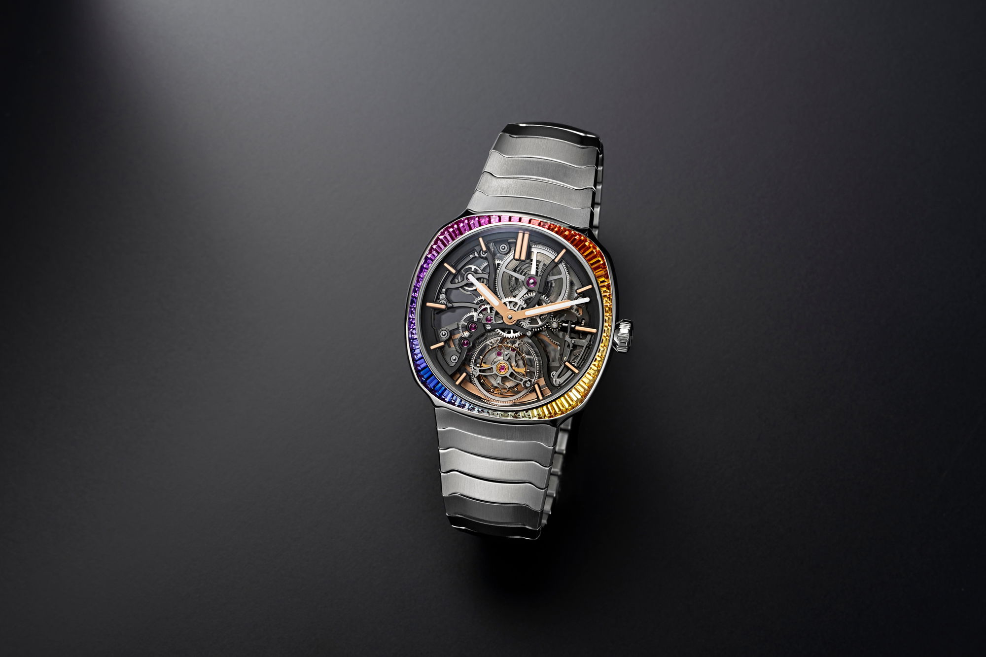 H. Moser &amp; Cie Streamliner Tourbillon Skeleton Rainbow