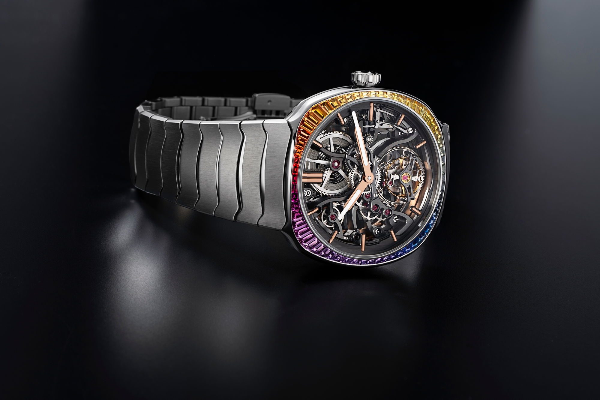 H. Moser &amp; Cie Streamliner Tourbillon Skeleton Rainbow
