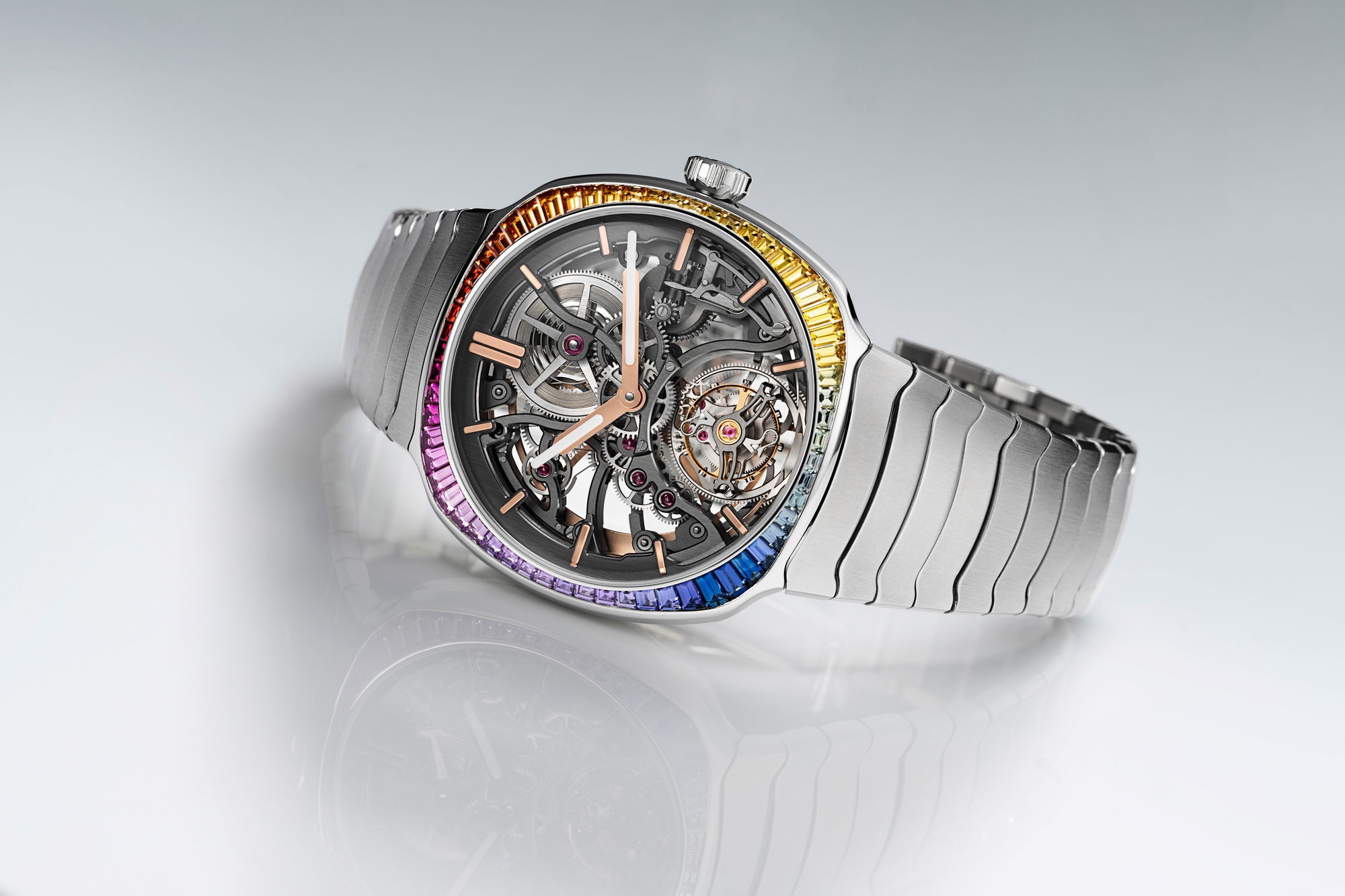 H. Moser &amp; Cie Streamliner Tourbillon Skeleton Rainbow