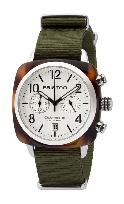 Briston Clubmaster Classic Chrono White