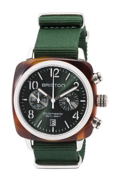 Briston Clubmaster Classic Chrono British Green