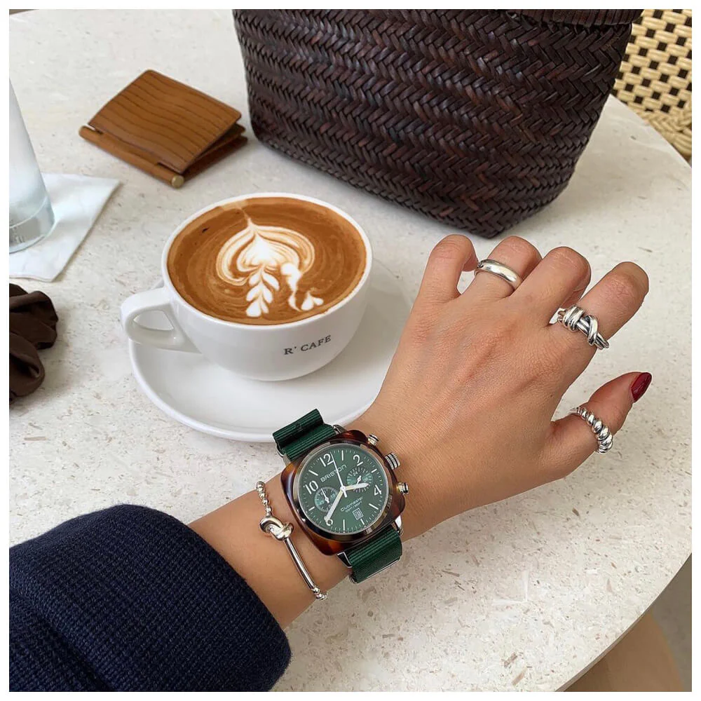 Briston Clubmaster Classic Chrono British Green