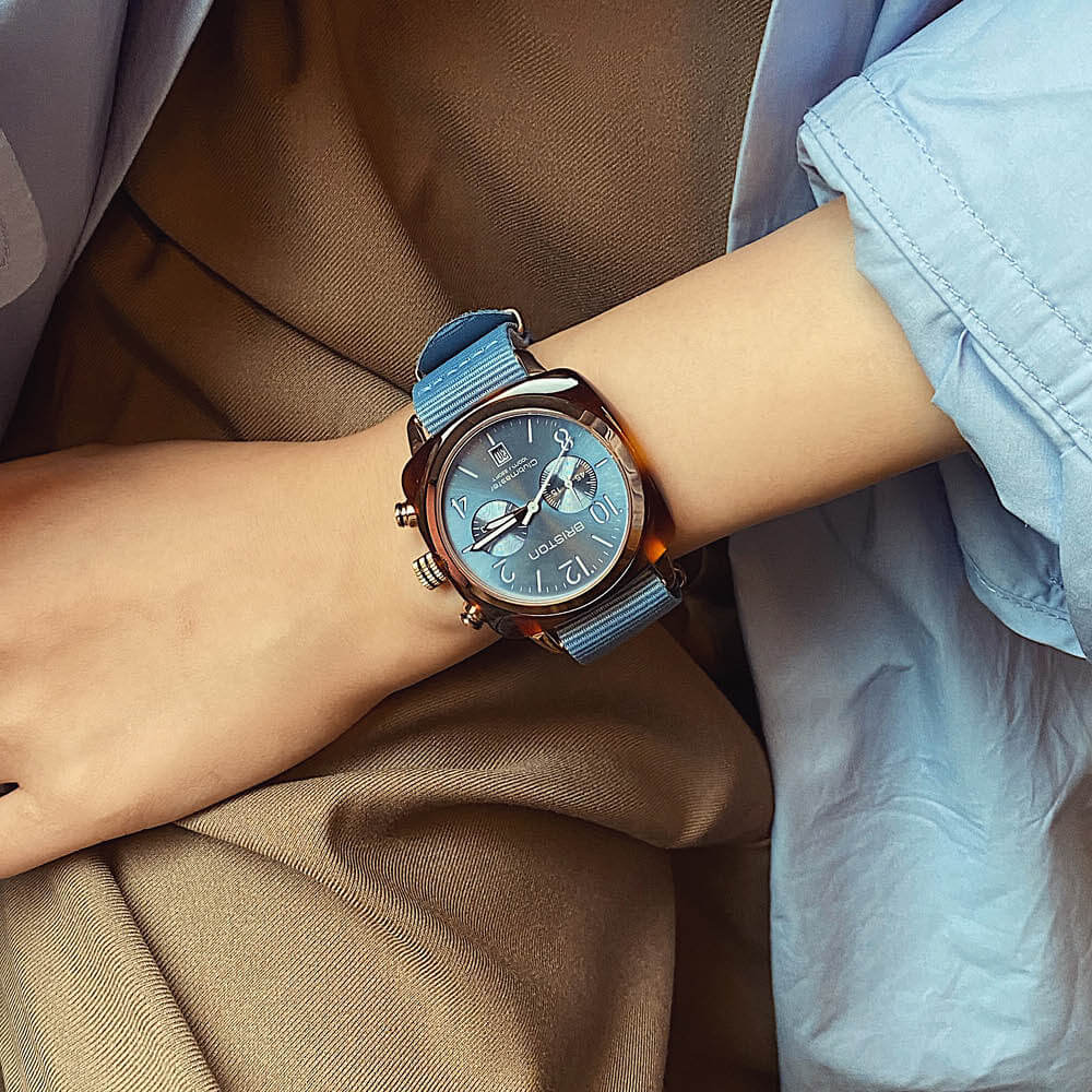 Briston Clubmaster Classic Chrono Ice Blue