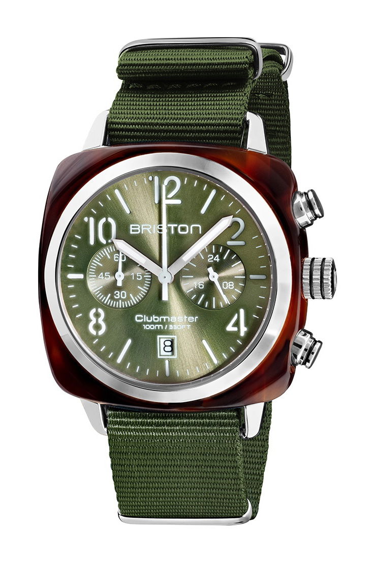 Briston Clubmaster Classic Chrono Olive Green – The Watch Pages