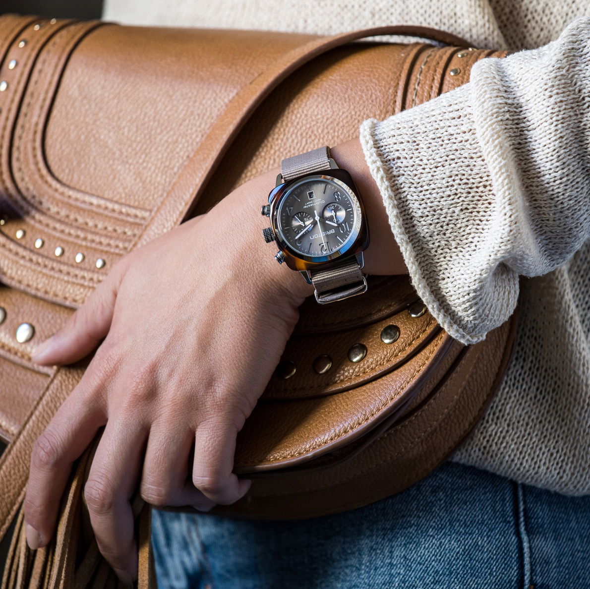 Briston Clubmaster Classic Chrono Gray Taupe