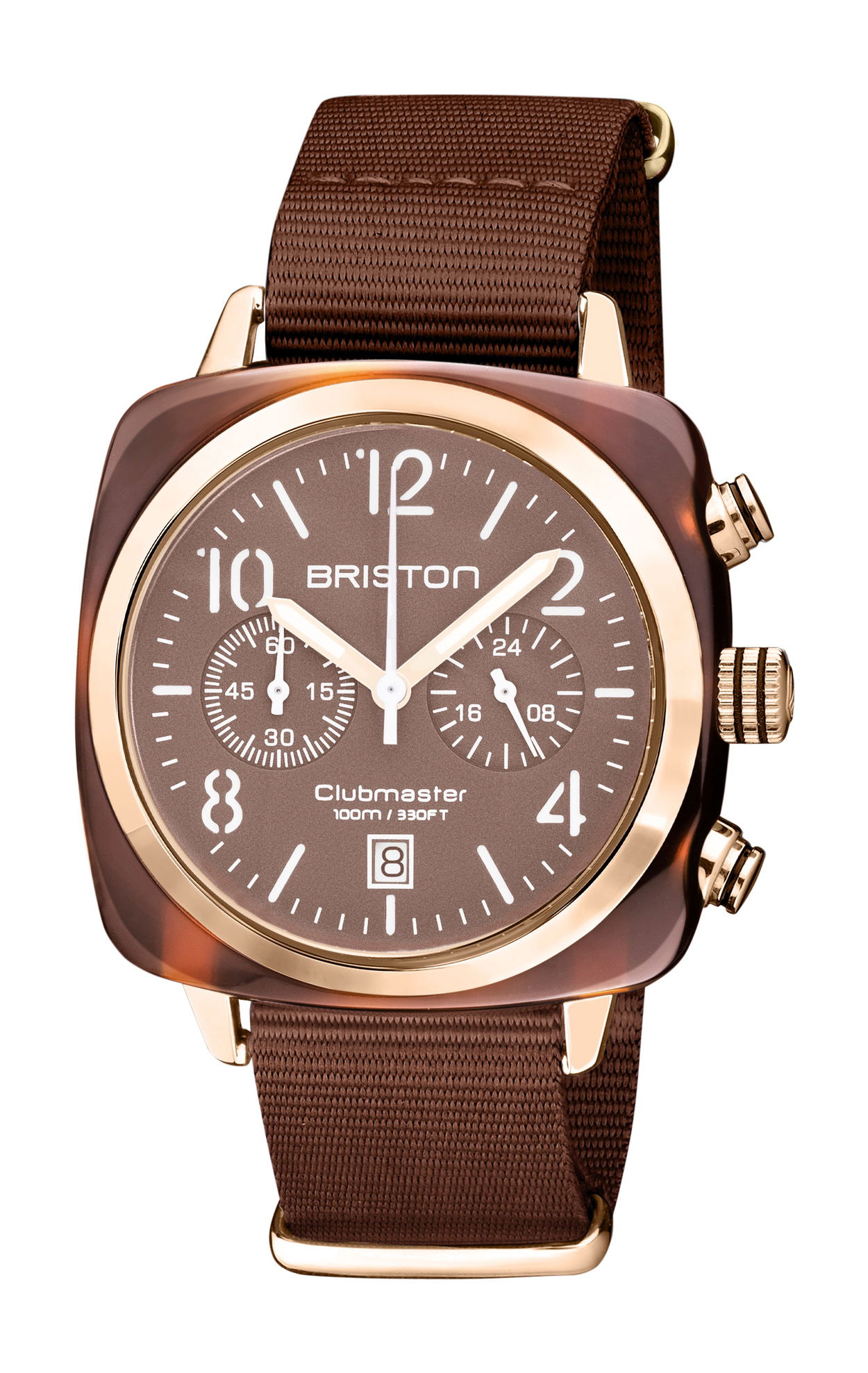 Briston Clubmaster Classic Chrono Rose Gold