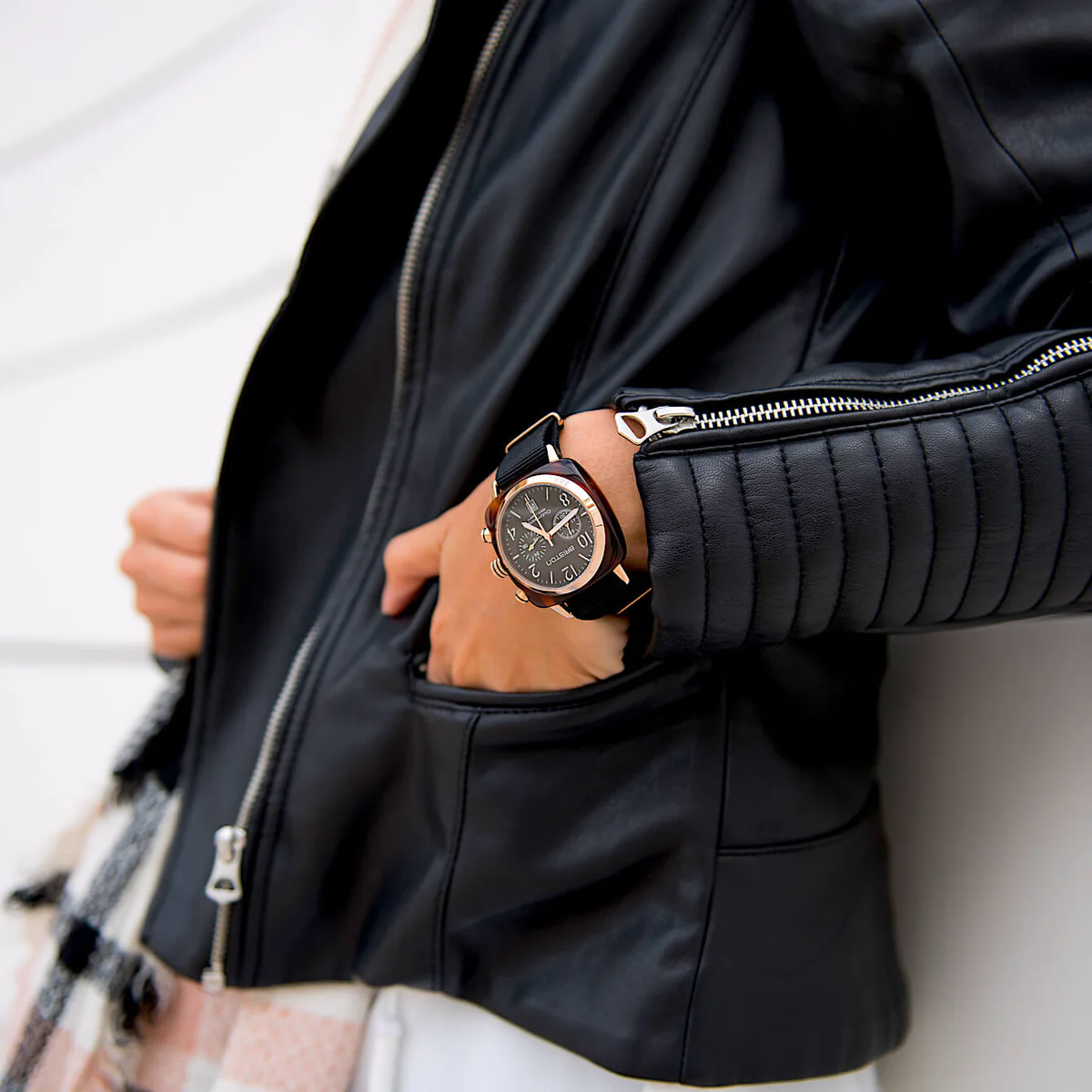 Briston Clubmaster Classic Chrono Rose Gold