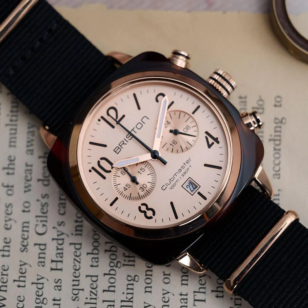 Briston Clubmaster Classic Chrono Rose Gold