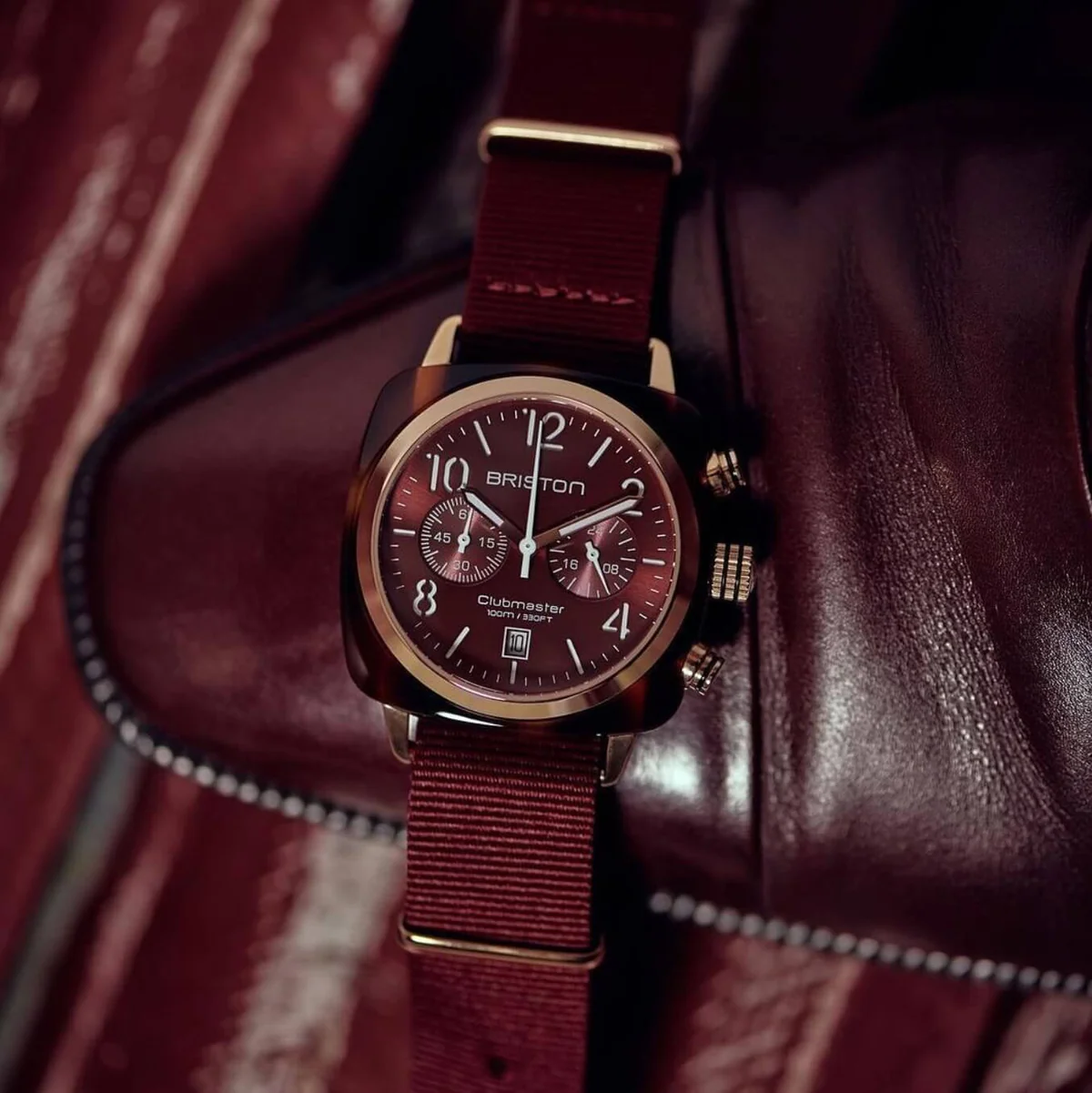 Briston Clubmaster Classic Chrono Rose Gold