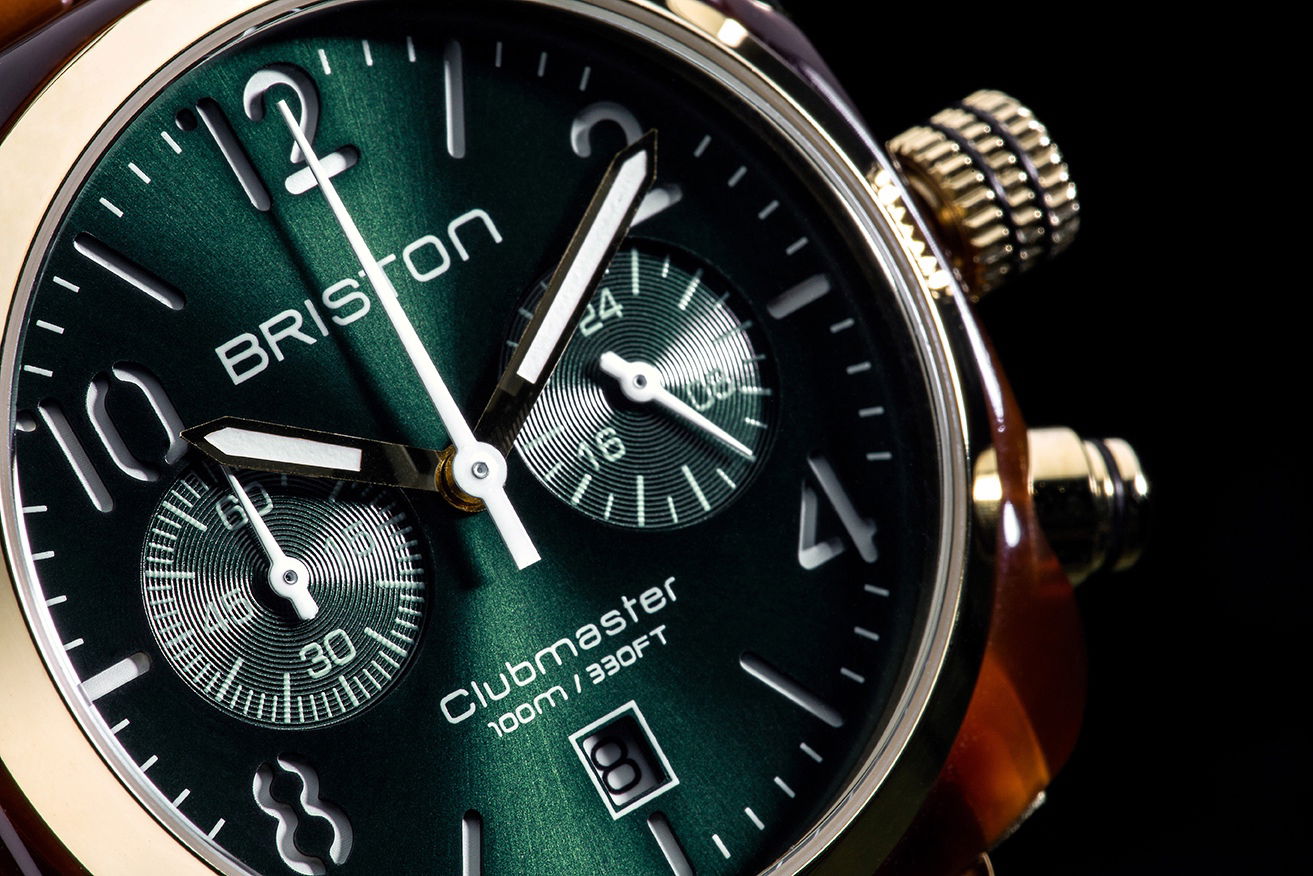Briston Clubmaster Classic Chrono Yellow Gold