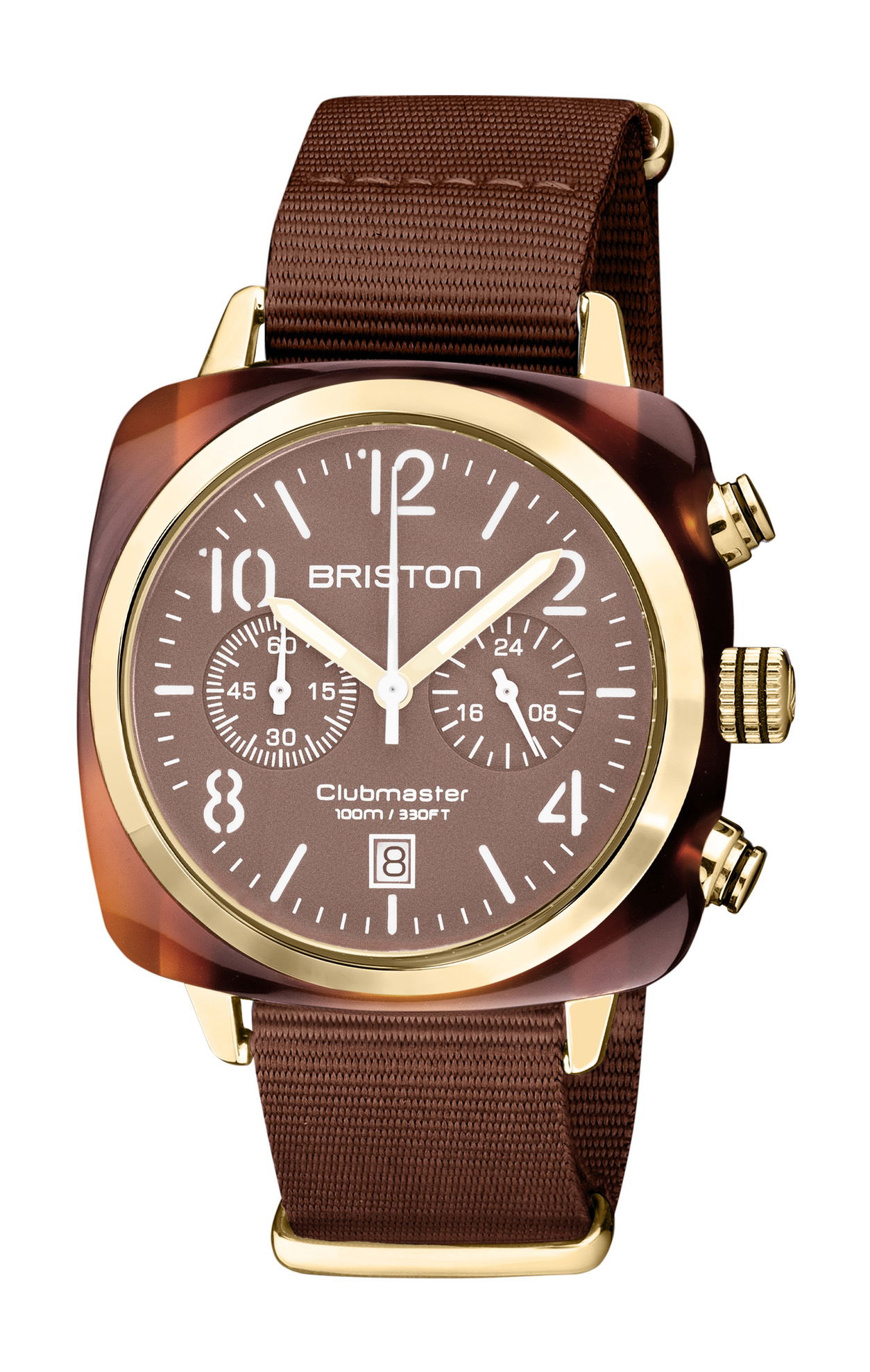 Briston Clubmaster Classic Chrono Yellow Gold