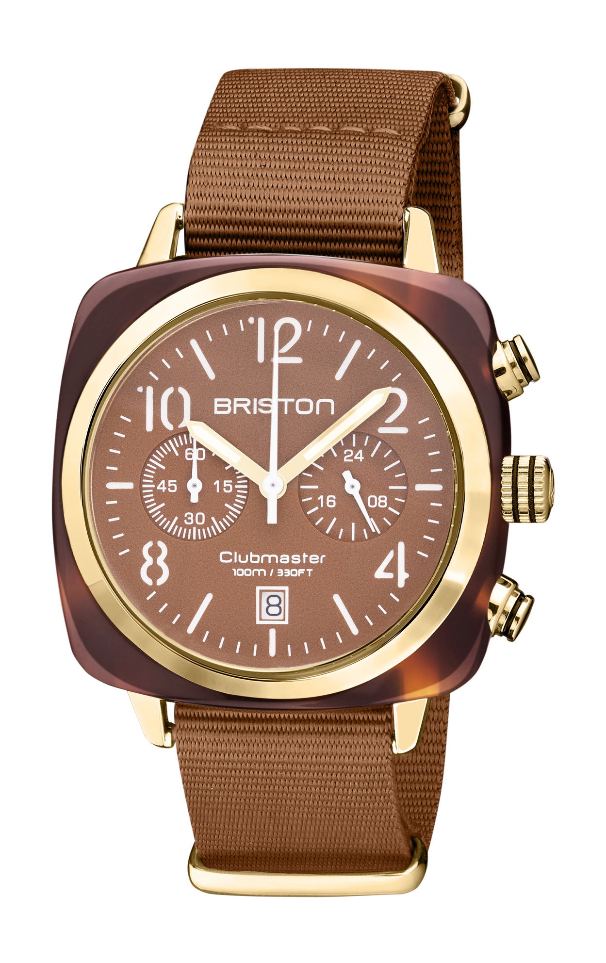 Briston Clubmaster Classic Chrono Yellow Gold