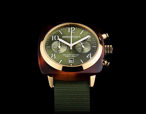 Briston Clubmaster Classic Chrono Yellow Gold