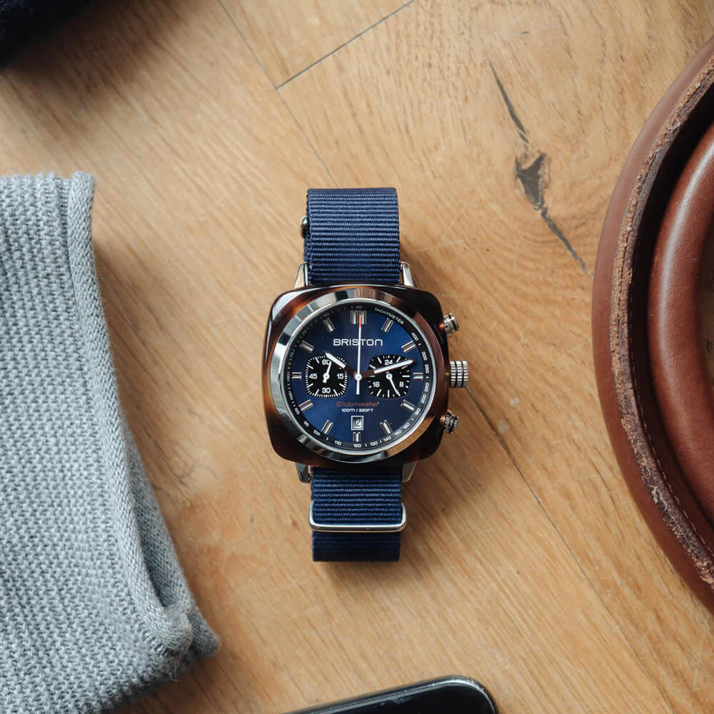 Briston Clubmaster Sport Chrono Navy Blue