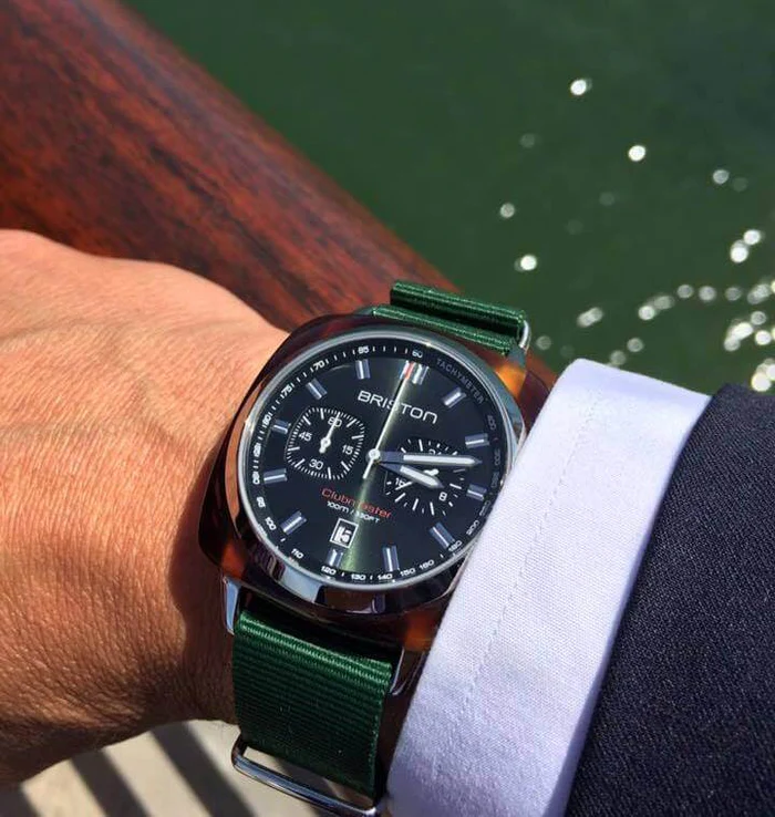 Briston Clubmaster Sport Chrono British Green