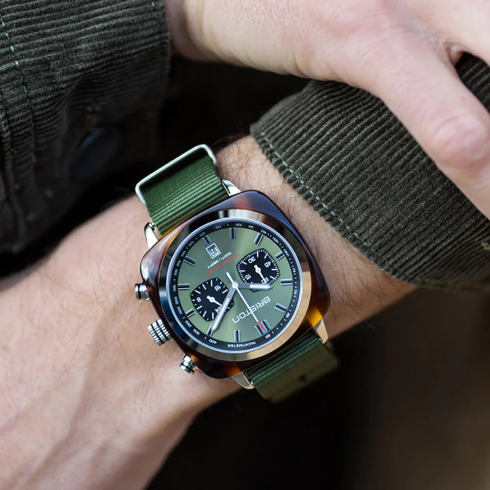Briston Clubmaster Sport Chrono Olive Green