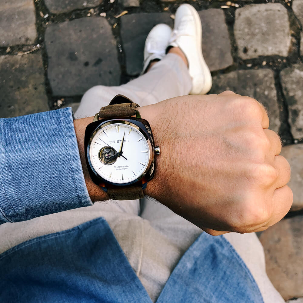 Briston Clubmaster Iconic Open Auto White