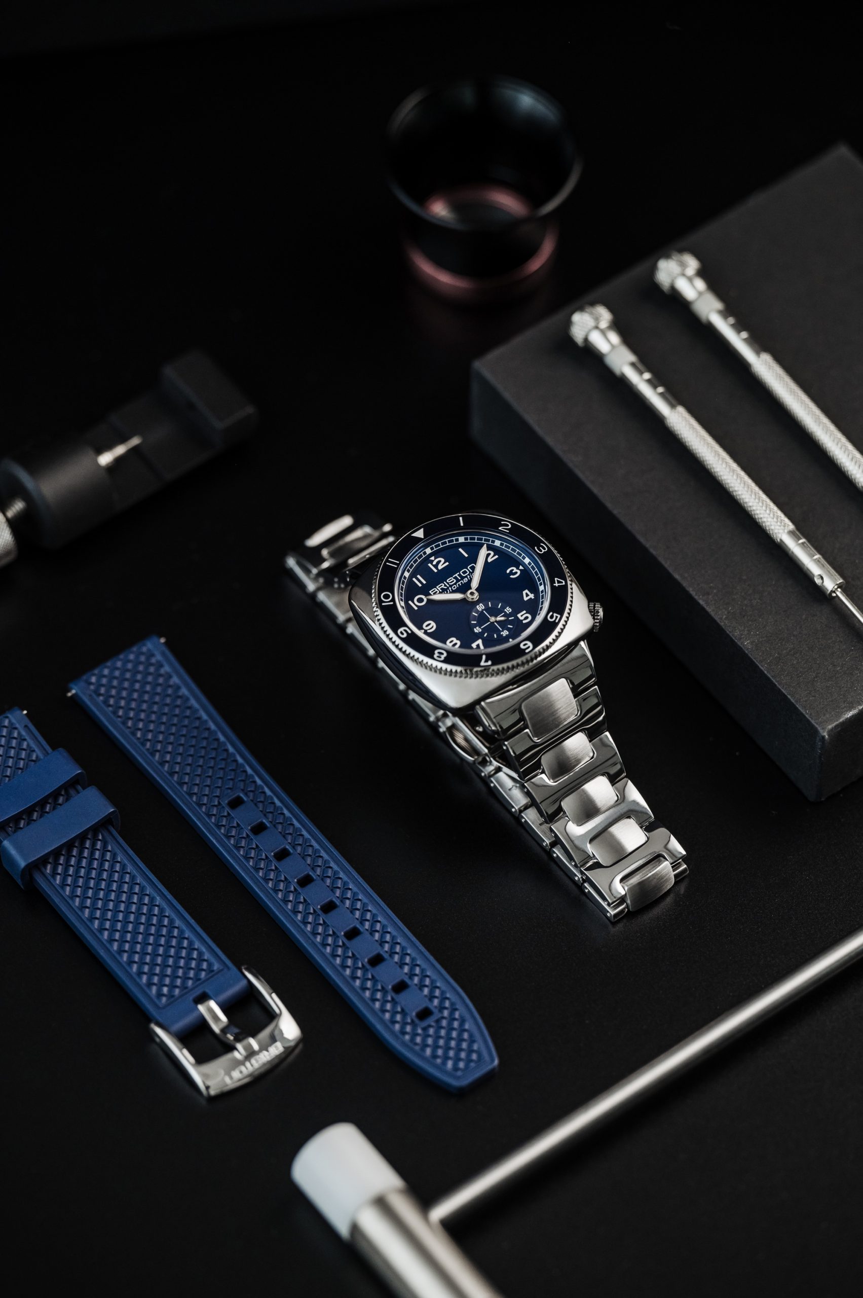 Briston Clubmaster Legend Diver Steel Navy Blue