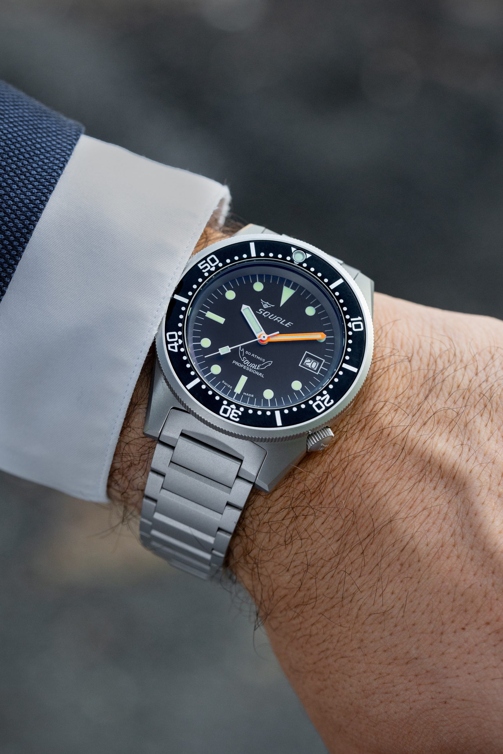 Squale 1521 Black Blasted Bracelet