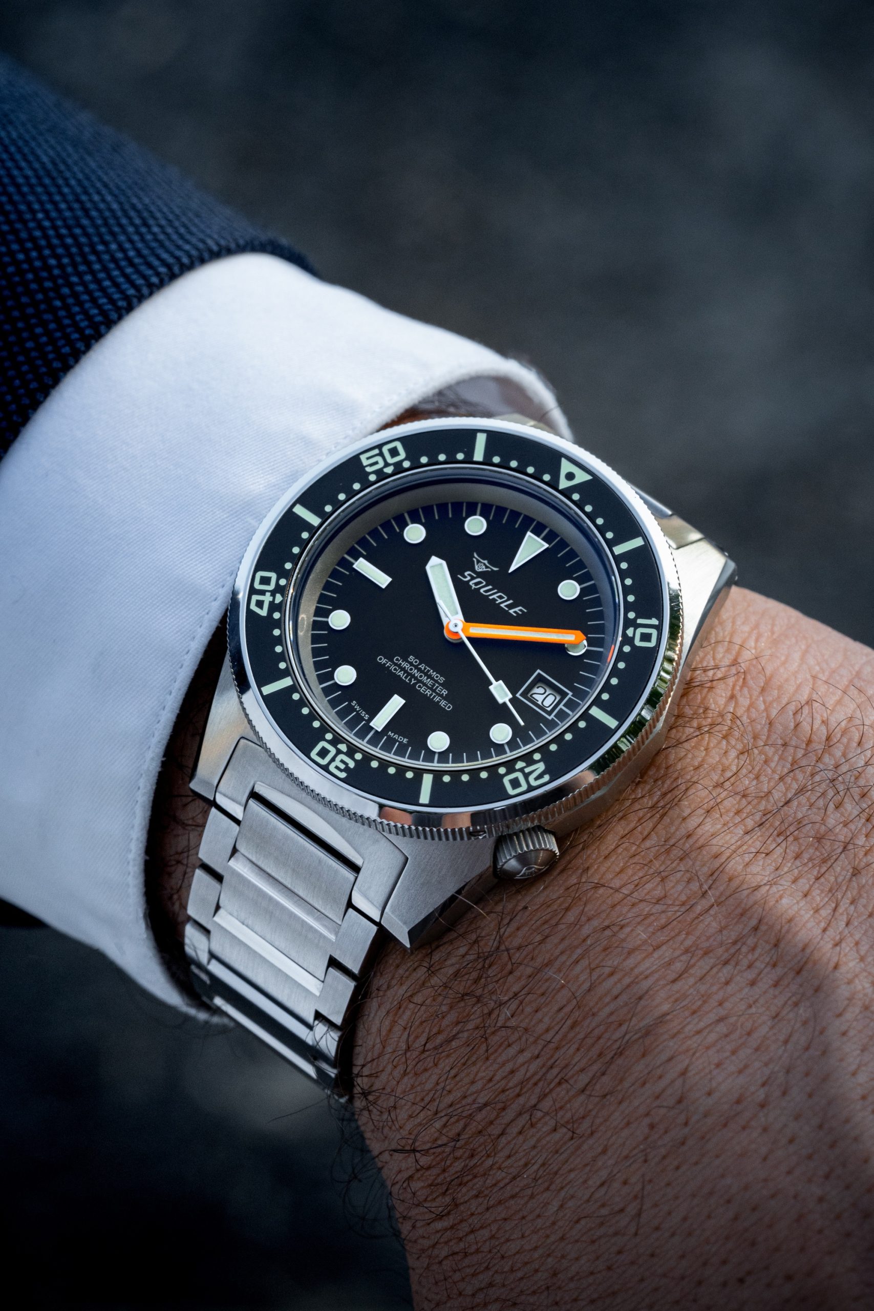 Squale 1521 Black Blasted Bracelet