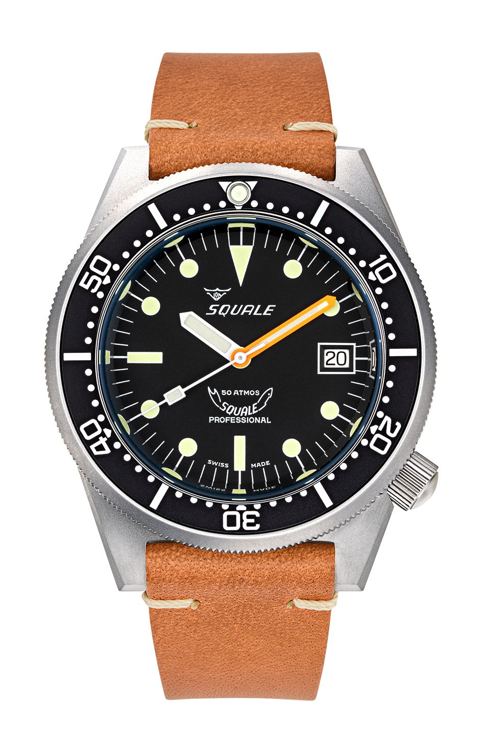 Squale 1521 Black Blasted Leather