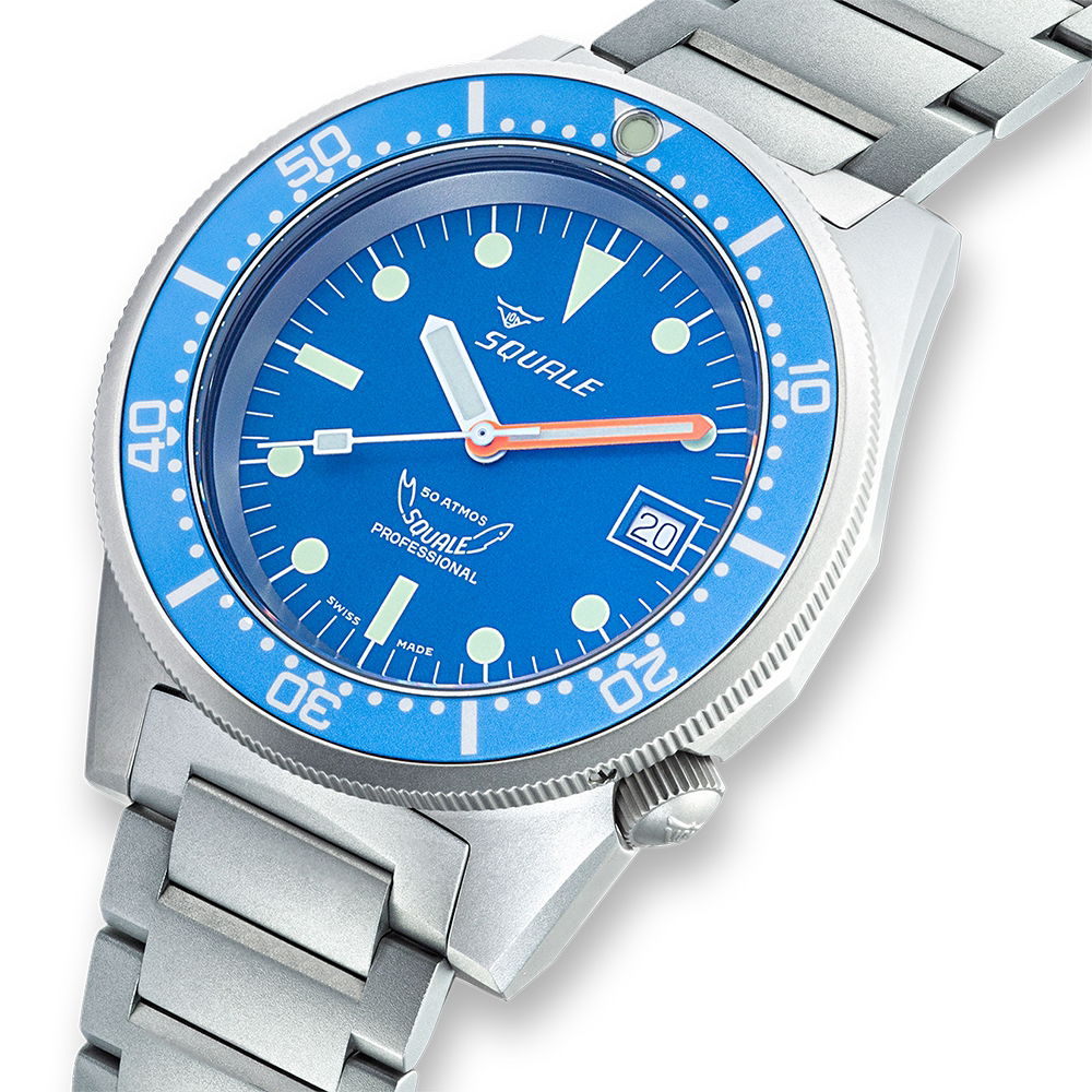 Squale 1521 Blue Blasted Bracelet