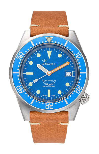 Squale 1521 Blue Blasted Leather