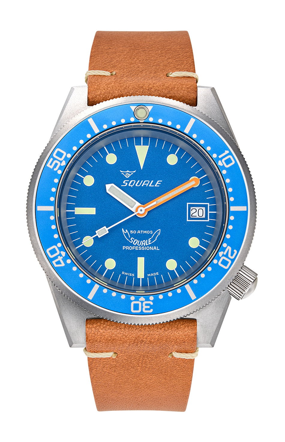 Squale 1521 Blue Blasted Leather