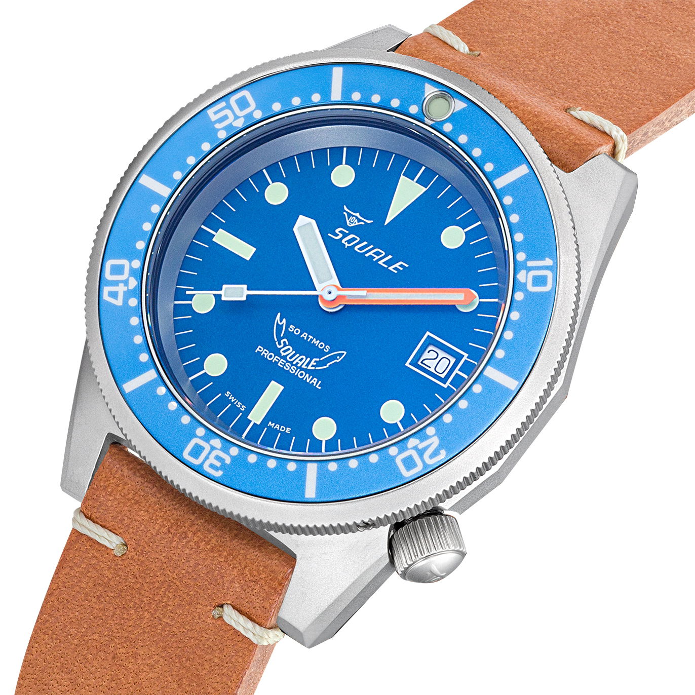 Squale 1521 Blue Blasted Leather