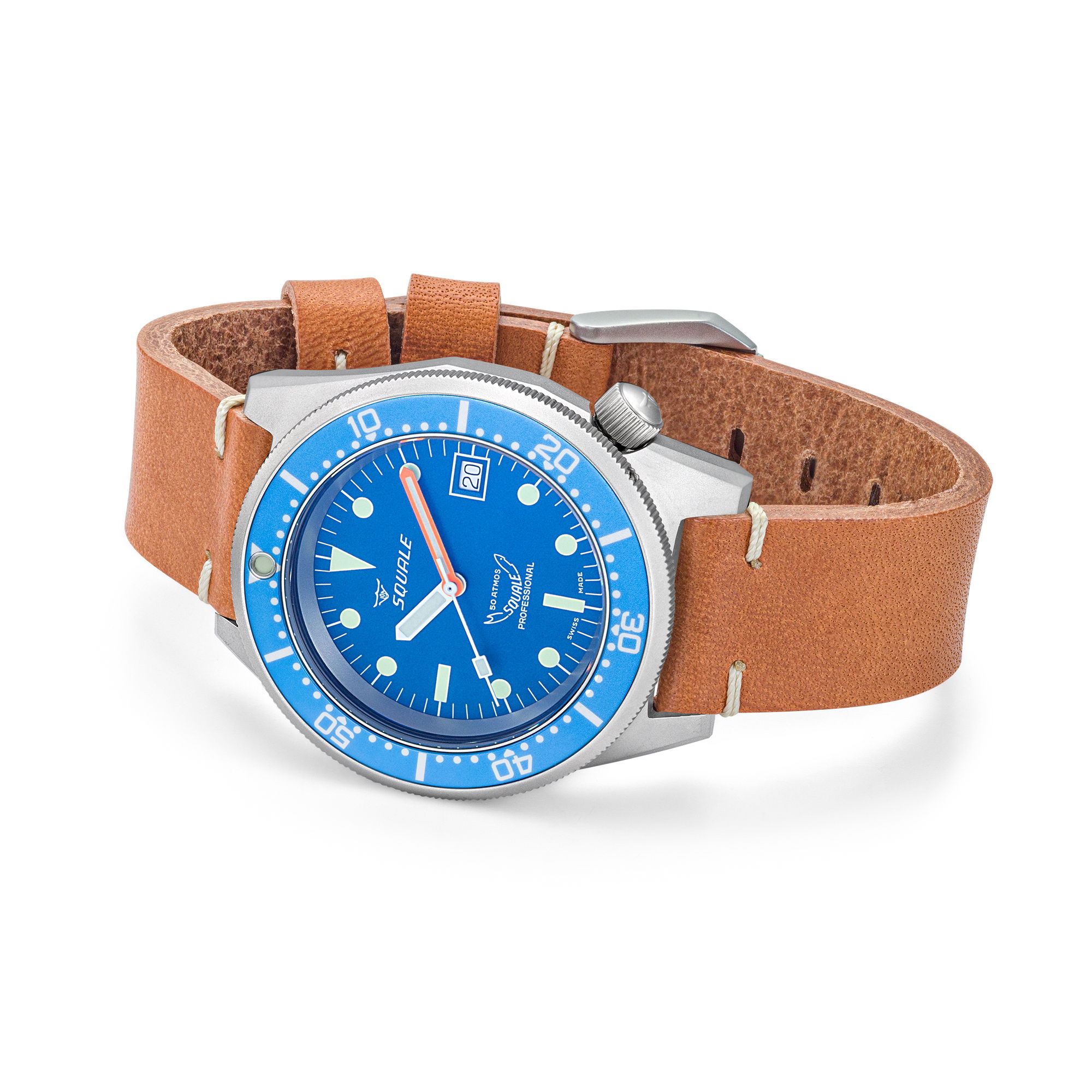 Squale 1521 Blue Blasted Leather