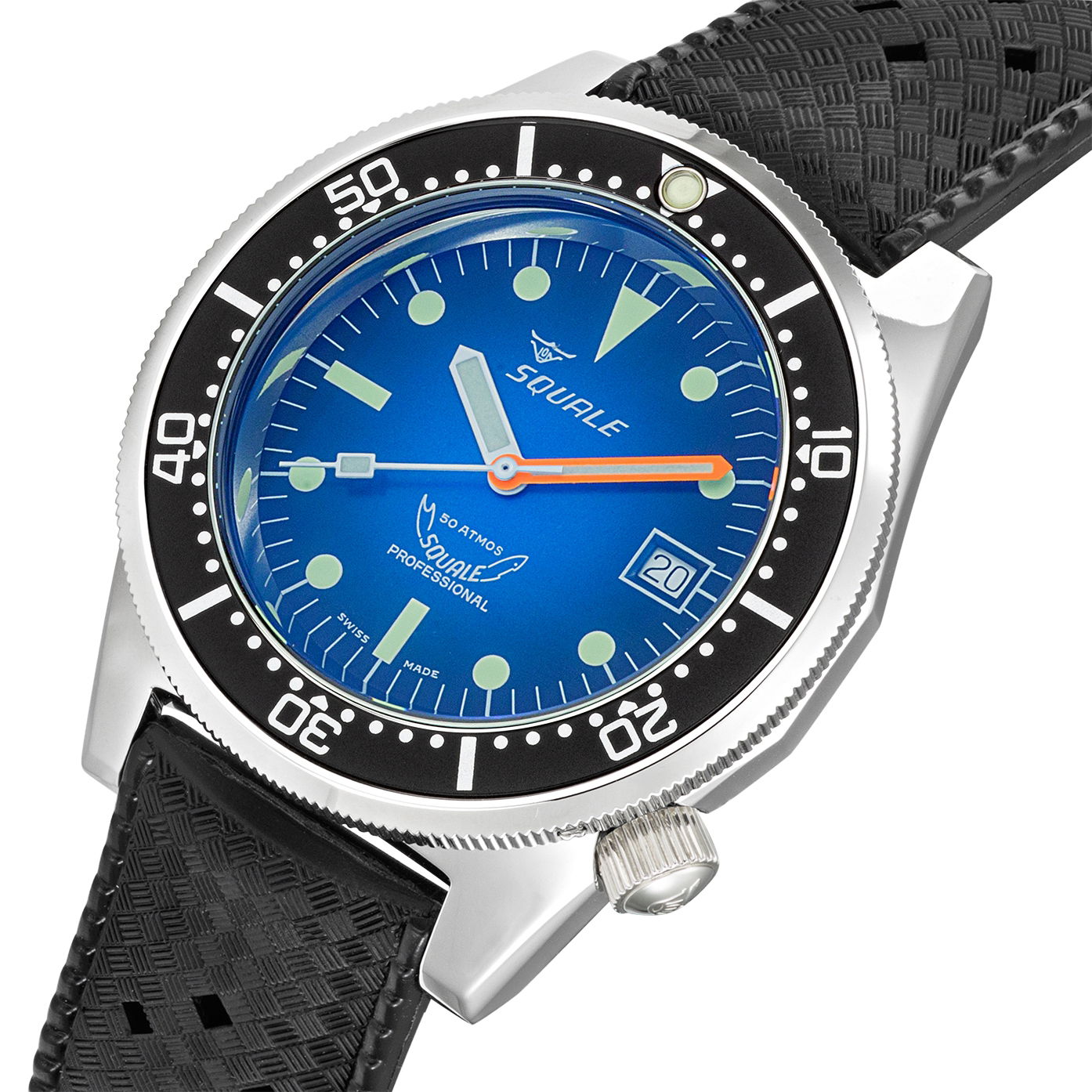 Squale 1521 Blue Ray Rubber