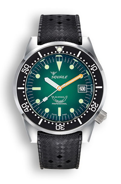 Squale 1521 Green Ray Rubber