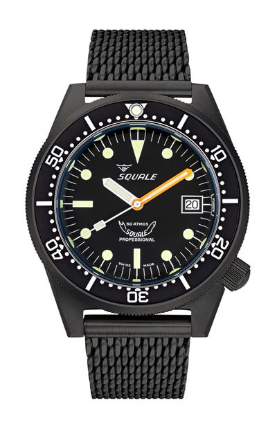 Squale 1521 PVD Black Mesh