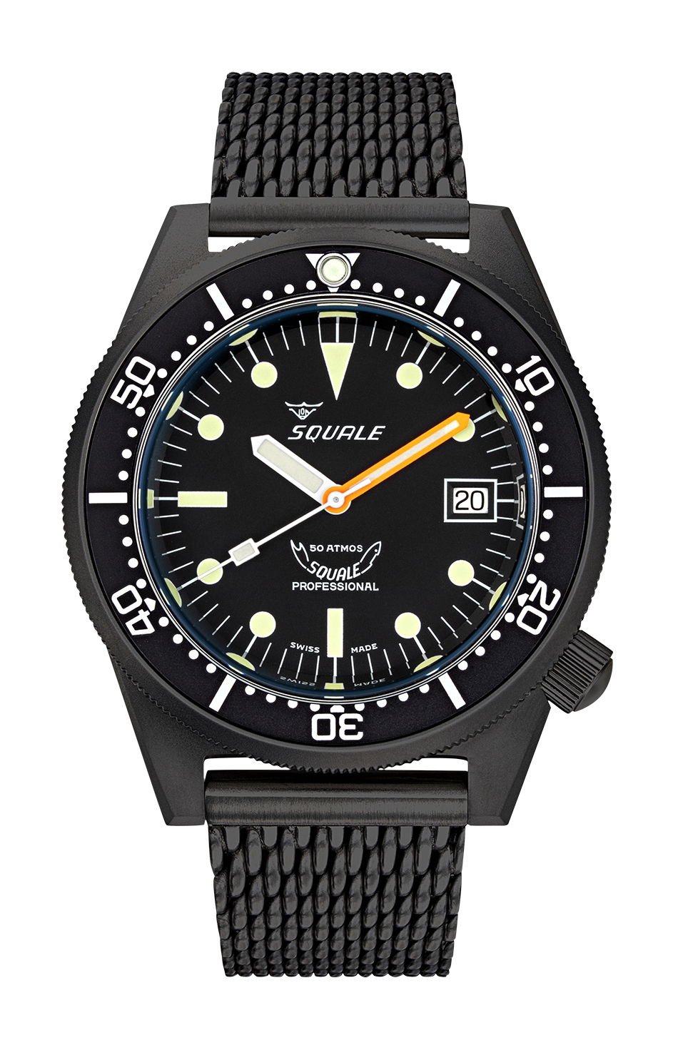 Squale 1521 PVD Black Mesh