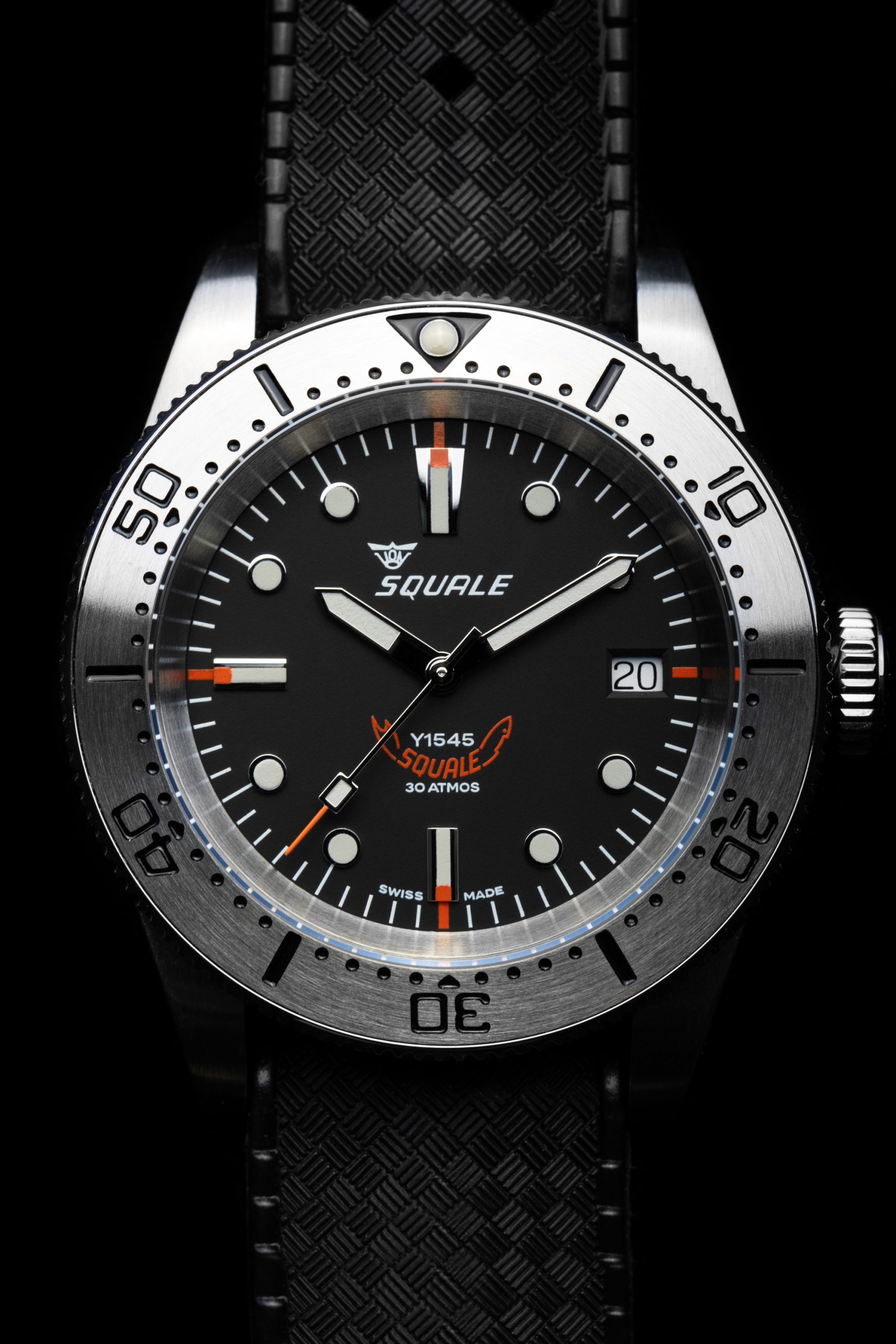 Squale 1545 Black Rubber