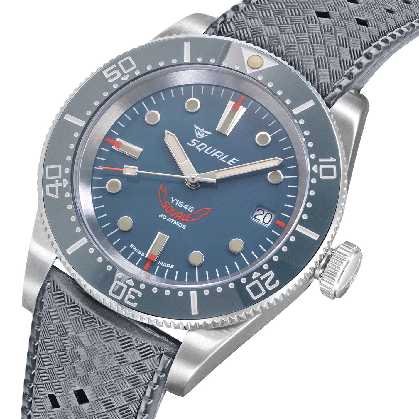 Squale 1545 Grey Rubber