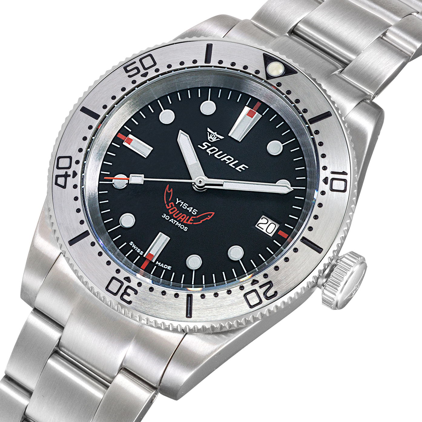Squale 1545 Steel Black Bracelet