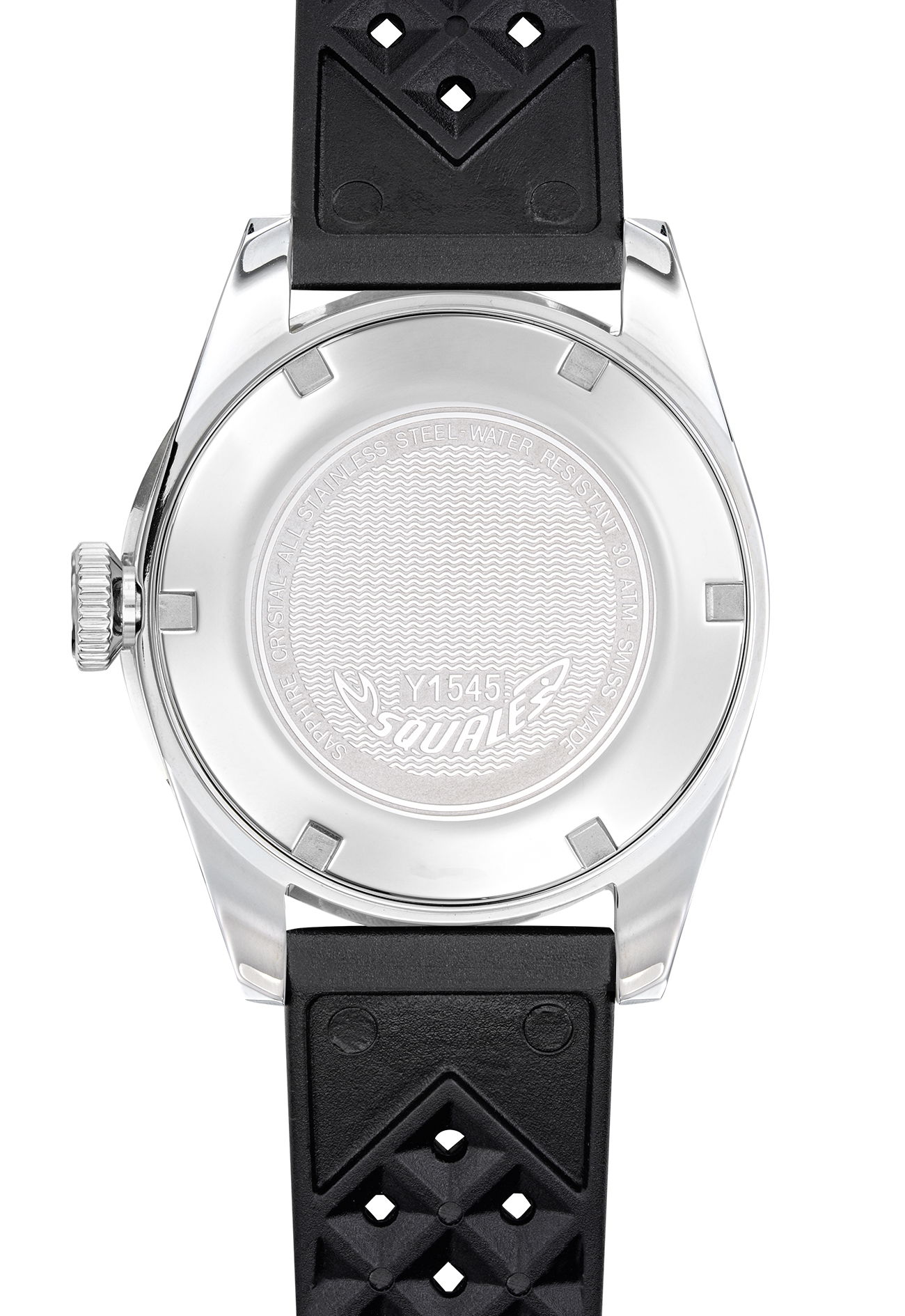 Squale 1545 Steel Black Rubber