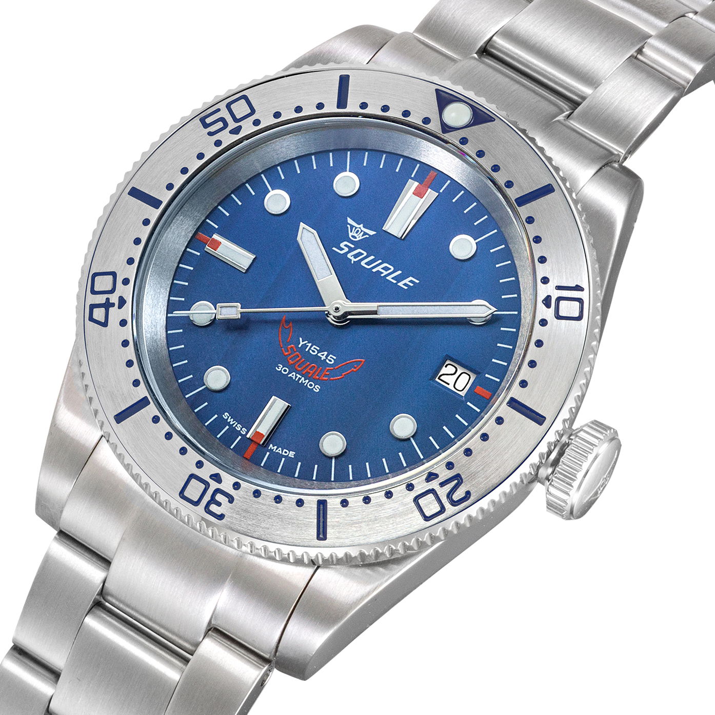 Squale 1545 Steel Blue Bracelet