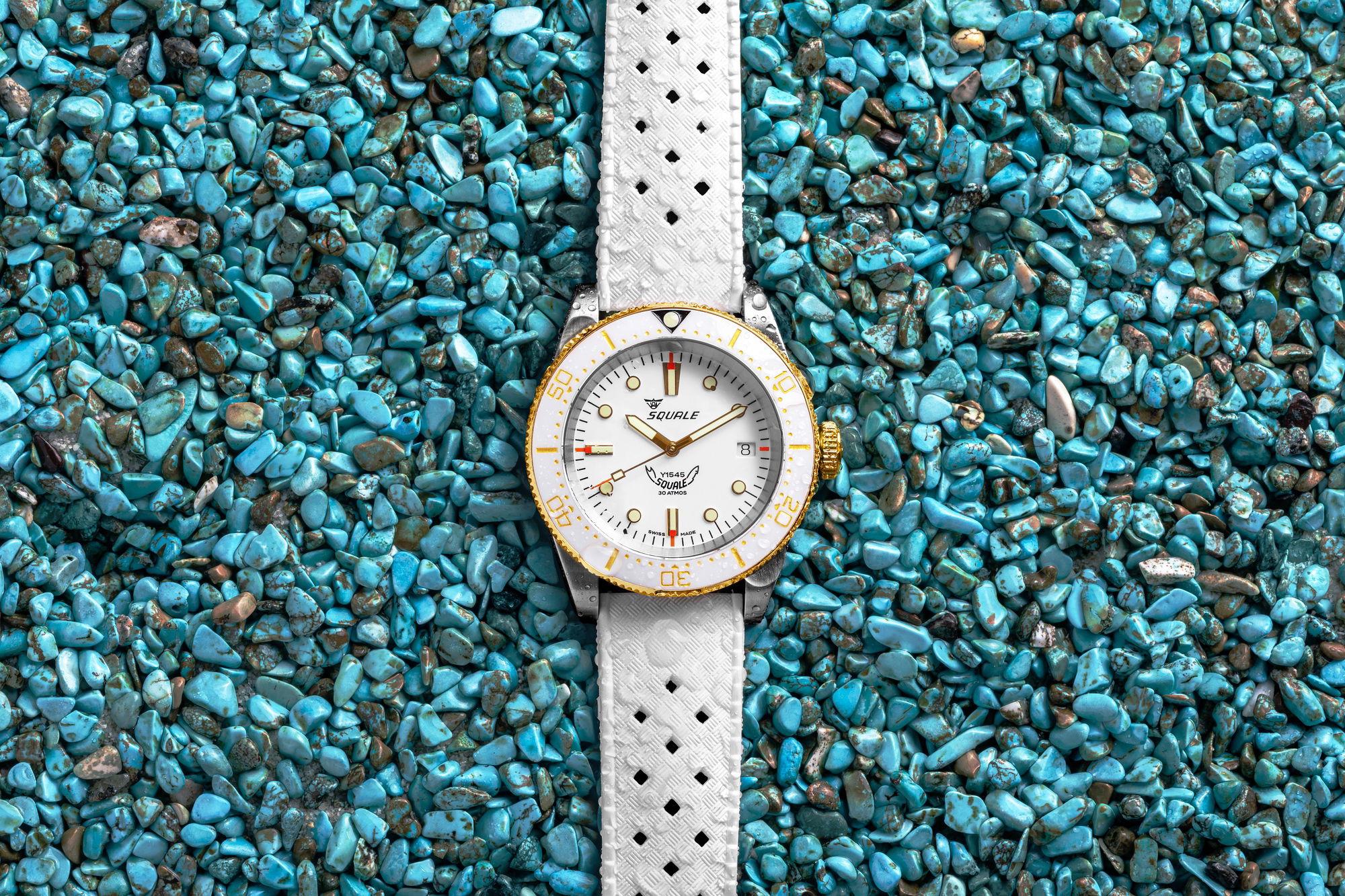 Squale 1545 White Rubber