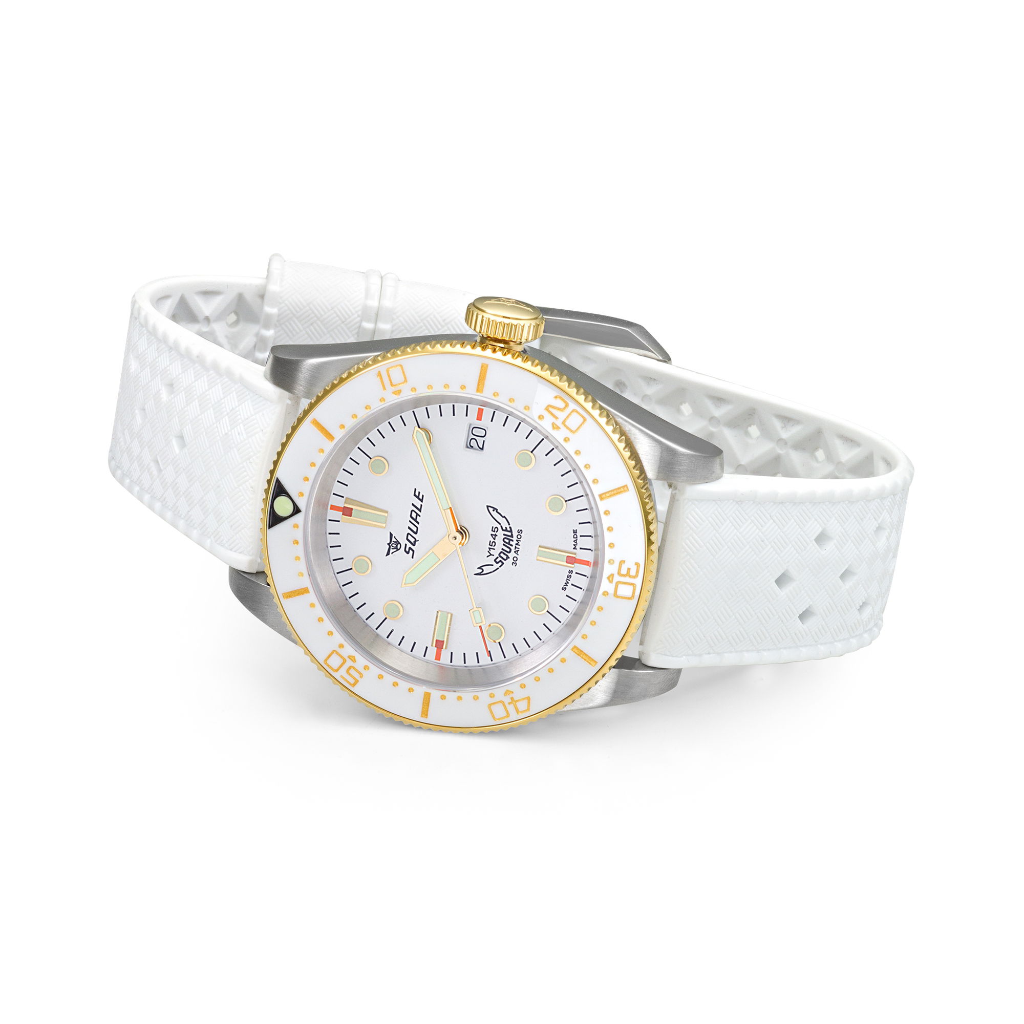 Squale 1545 White Rubber